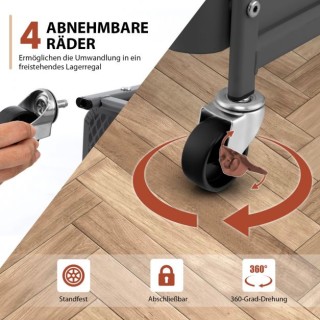 Καρότσι Τροφίμων 3 Επιπέδων με Χώρο Πολλαπλών Χρήσεων COSTWAY KC55... Καρότσι Τροφίμων 3 Επιπέδων με Χώρο Πολλαπλών Χρήσεων COSTWAY KC55...