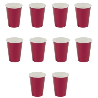 Galileo Σετ 10 Μεταλλικά Κόκκινα Χριστουγεννιάτικα Ποτήρια Μίας Χρή...