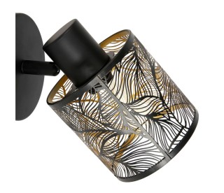 Ostaria Σποτ 1 Αμπαζούρ Μεταλλικό Μαύρο Και Χρυσό Καλλιθέα -36211