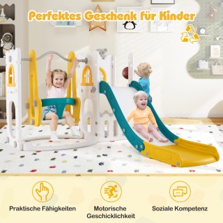 Costway  Παιδική Πολυλειτουργική Παιχνιδοκατασκευή 7-σε-1: Τσουλήθρ...