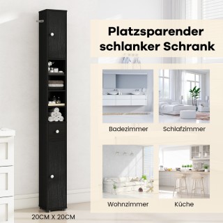 Costway Στενή Ντουλάπα Μπάνιου με 2 Πόρτες, 1 Συρτάρι & Ρυθμιζόμενα... Costway Στενή Ντουλάπα Μπάνιου με 2 Πόρτες, 1 Συρτάρι & Ρυθμιζόμενα...