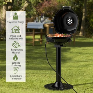 Costway Ηλεκτρική Ψησταριά BBQ Φορητή με Αποσπώμενη Αντικολλητική Σ...