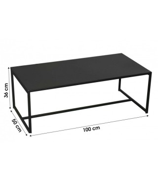 Τραπεζάκι Σαλονιού Μαύρο Μεταλλικό 100x50x36cm Urban Living 151339 Τραπεζάκι Σαλονιού Μαύρο Μεταλλικό 100x50x36cm Urban Living 151339