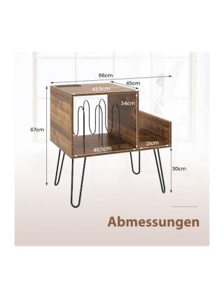 Costway Μεταλλικό Ρουστίκ Βοηθητικό Τραπεζάκι 66x45x67εκ JZ10392DE-CF Costway Μεταλλικό Ρουστίκ Βοηθητικό Τραπεζάκι 66x45x67εκ JZ10392DE-CF