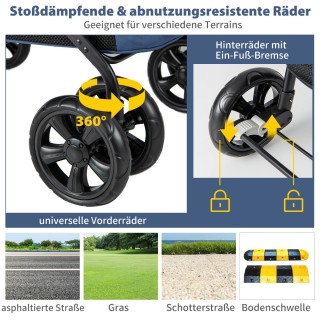 Costway Πολυλειτουργικό Καροτσάκι Κατοικιδίων για Εξωτερικές Περιπέ... Costway Πολυλειτουργικό Καροτσάκι Κατοικιδίων για Εξωτερικές Περιπέ...