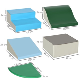HOMCOM Σετ Μαλακών Κατασκευών για Παιδιά 1-3 Ετών από 6 Τεμάχια, σε...