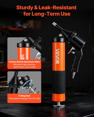VEVOR Επαγγελματικό Πιστόλι Γράσου 6000 PSI με Εύκαμπτο Λάστιχο και...