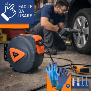 BAKAJI Περιστρεφόμενο Καλώδιο Ρεύματος 10 Μέτρων με Γωνία 180° και ...