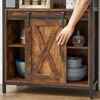 VASAGLE Βιομηχανικό Ντουλάπι Αποθήκευσης 70x30x80cm με Ρυθμιζόμενα ... VASAGLE Βιομηχανικό Ντουλάπι Αποθήκευσης 70x30x80cm με Ρυθμιζόμενα ...