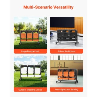 VEVOR Καρότσι Αποθήκευσης Καρεκλών & Τραπεζιών για 42 Καρέκλες ή 12...