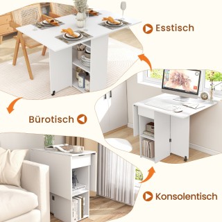 Πτυσσόμενο Τραπέζι Τροχήλατο με 2 Επιφάνειες Αποθήκευσης 120 x 72 x... Πτυσσόμενο Τραπέζι Τροχήλατο με 2 Επιφάνειες Αποθήκευσης 120 x 72 x...