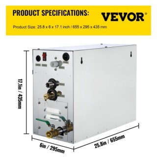 9KW Γεννήτρια Ατμού για Σάουνα με Ψηφιακή Οθόνη 35℃-55℃  9KWSNZQJ00...