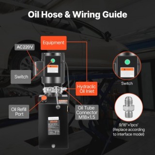 VEVOR Μονάδα Ισχύος Υδραυλικής Αντλίας 220V, 15Qt, Ενιαίος Δράσης, ... VEVOR Μονάδα Ισχύος Υδραυλικής Αντλίας 220V, 15Qt, Ενιαίος Δράσης, ...