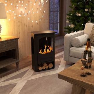 HOMCOM  Αυτόνομο Βιοαιθανόλης Τζάκι, Καυστήρας 1.2L Διάρκεια 3 Ώρες...