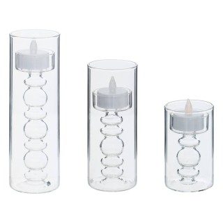 Atmosphera Σετ LED Κεριών με Βάση - Διάμετρος 6 x Ύψος 19 εκ. 211647