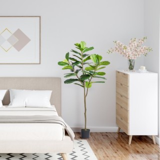 Τεχνητό Δέντρο Φίκου 6FT VEVOR, Ασφαλές PE Υλικό & Προστασία Κατά τ...