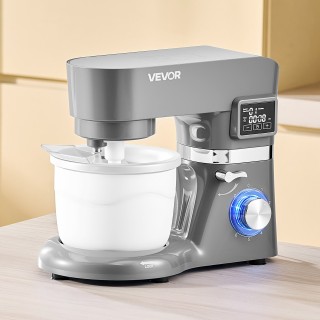 VEVOR Παγωτομηχανή, 1.7 L, 6 Ταχυτήτων, LED Οθόνη, Αναδευτήρας & Γά...