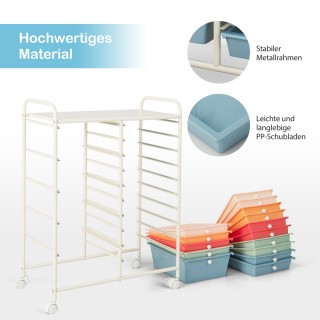 Costway Τροχήλατο καρότσι με 15 συρτάρια, μεταλλικό πλαίσιο, πολύχρ... Costway Τροχήλατο καρότσι με 15 συρτάρια, μεταλλικό πλαίσιο, πολύχρ...