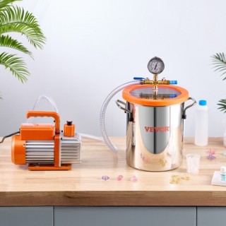 VEVOR Σετ Αποθάμβωσης με Θάλαμο Κενού 1.5 Γαλονιών και Αντλία Μονού...