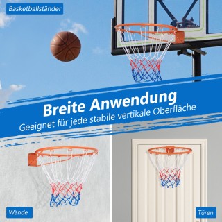 Costway  Μπασκετική Στεφάνη για Πόρτα ή Τοίχο με Ανθεκτικό Δίχτυ κα...