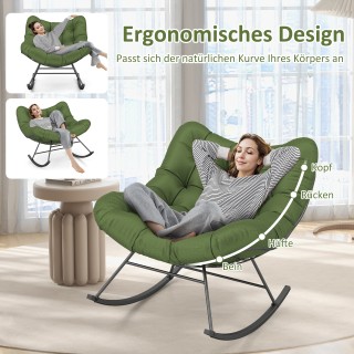 Costway Υπερμεγέθης Κουνιστή Πολυθρόνα Παπασάν  110 x 95 x 94 εκ με...