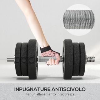 HOMCOM Σετ Μαύρων Αλτήρων 25kg με 12 Δίσκους και 2 Μπάρες 2kg A91-1... HOMCOM Σετ Μαύρων Αλτήρων 25kg με 12 Δίσκους και 2 Μπάρες 2kg A91-1...