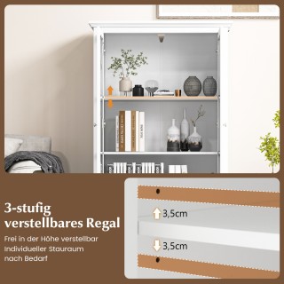 Πολυλειτουργική Βιβλιοθήκη με Γυάλινες Πόρτες και Ρυθμιζόμενα Ράφια... Πολυλειτουργική Βιβλιοθήκη με Γυάλινες Πόρτες και Ρυθμιζόμενα Ράφια...