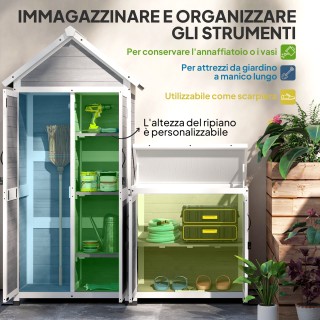 Outsunny Καλύβα Κήπου και Εξωτερική Ντουλάπα με Ανοιγόμενη Στέγη απ... Outsunny Καλύβα Κήπου και Εξωτερική Ντουλάπα με Ανοιγόμενη Στέγη απ...