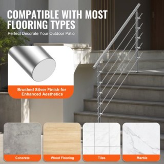 VEVOR Κουπαστές 59in για Εξωτερικά Σκαλοπάτια με 5 Σταυρούς για Βε... VEVOR Κουπαστές 59in για Εξωτερικά Σκαλοπάτια με 5 Σταυρούς για Βε...