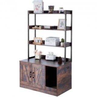 Κρυφή Ξύλινη Λεκάνη Γάτας VEVOR με 3 Ράφια DHSCBBSNJSMSUOAB6V0 Κρυφή Ξύλινη Λεκάνη Γάτας VEVOR με 3 Ράφια DHSCBBSNJSMSUOAB6V0