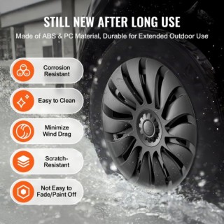 VEVOR  Κάλυμμα Ζάντας 19 για Model Y 2021-2023 με Οπή Βαλβίδας  QFG...