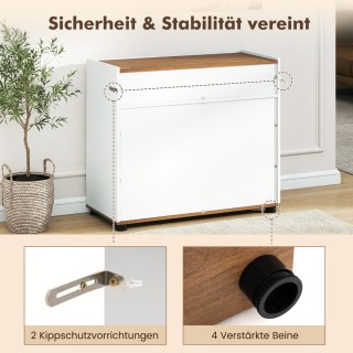 Costway Λευκός Μπουφές με Αποθηκευτικό Χώρο 70 x 35 x 80 με 1 Συρτ... Costway Λευκός Μπουφές με Αποθηκευτικό Χώρο 70 x 35 x 80 με 1 Συρτ...