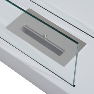 Επιδαπέδιο τζάκι βιοαιθανόλης με ισχύ 2000W , Λευκό, 35x18x21cm Hom...