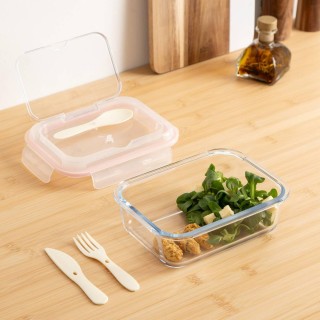 5FIVE Simply smart Γυάλινο Δοχείο Φαγητού 1L (15.6 x 8.1 x 20.6 cm)...