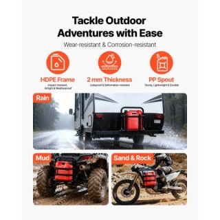 VEVOR Κόκκινο Κινητό Δοχείο Καυσίμου 9.5L με Ακροφύσιο & Διαφανή Δε... VEVOR Κόκκινο Κινητό Δοχείο Καυσίμου 9.5L με Ακροφύσιο & Διαφανή Δε...