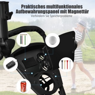 Costway Γκολφ Τρόλεϊ 3 Ρόδες Πτυσσόμενο Αλουμινίου Γκρι SP37605GR