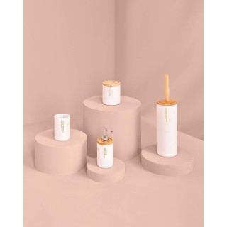 5FIVE Simply smart Πιγκάλ Μαρμάρου Λευκό με Ξύλινη Λαβή και Μαύρο Β...