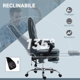 Vinsetto  Καρέκλα Γραφείου με Μασάζ και Θέρμανση με Υποπόδιο, από Δ...