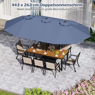 Costway Διπλής Όψης Ομπρέλα Βεράντας με Βάση και Αεραγωγούς για Σκί... Costway Διπλής Όψης Ομπρέλα Βεράντας με Βάση και Αεραγωγούς για Σκί...