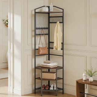 VEVOR Γωνιακή Κρεμάστρα ρούχων 1810 mm με Ράφια και Ατσάλινο Πλαίσι...