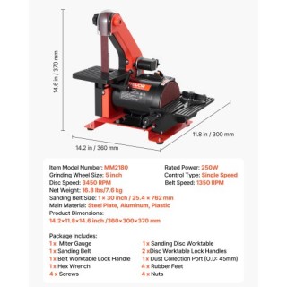 VEVOR Συνδυασμός Τριβείου Δίσκου 125mm & Ταινιοτριβείου 25mm x 762m... VEVOR Συνδυασμός Τριβείου Δίσκου 125mm & Ταινιοτριβείου 25mm x 762m...