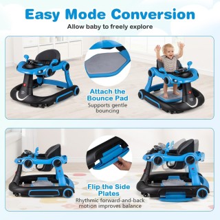 Costway Περπατούρα Μωρού 7 σε 1 Πτυσσόμενη με Σκίαστρο, Ρυθμιζόμενο...