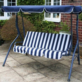 BAKAJI Κούνια Κήπου 3 Θέσεων Εξωτερικού Χώρου Ατσάλι + Σκίαστρο ΜΠΛ... BAKAJI Κούνια Κήπου 3 Θέσεων Εξωτερικού Χώρου Ατσάλι + Σκίαστρο ΜΠΛ...