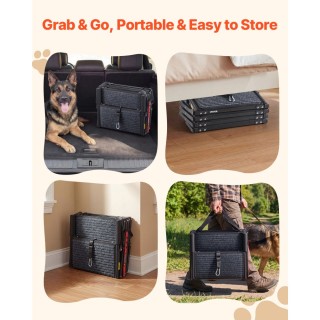 VEVOR Σκάλα Αυτοκινήτου για Σκύλους 4 Σκαλοπατιών Πτυσσόμενη Αντιολ...