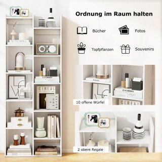 Costway 12-επίπεδη Βιβλιοθήκη Δέντρου με Αντιολισθητικές Στηρίξεις,... Costway 12-επίπεδη Βιβλιοθήκη Δέντρου με Αντιολισθητικές Στηρίξεις,...