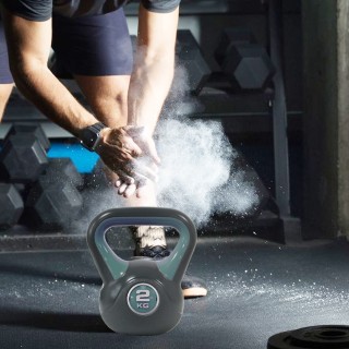 UMBRO Δύο Κιλών Σιδερένιο Kettlebell Άσκησης Fitness με Εργονομική ...