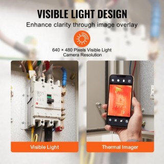 VEVOR  Κάμερα Θερμικής Απεικόνισης 256x192 για Android & iOS με WiF...