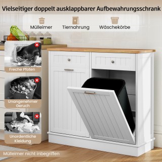 Costway Ντουλάπι Κουζίνας 90 x 33x 100 cm με 2 Πόρτες, Επιφάνεια Κο...