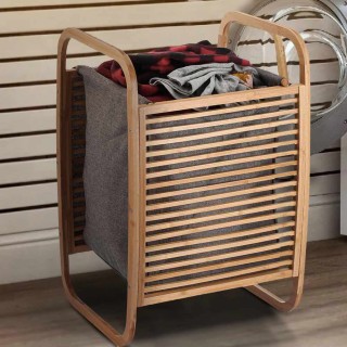 BAKAJI Καλάθι Απλύτων από Μπαμπού με Υφασμάτινη Τσάντα 40 x 35 x 7... BAKAJI Καλάθι Απλύτων από Μπαμπού με Υφασμάτινη Τσάντα 40 x 35 x 7...