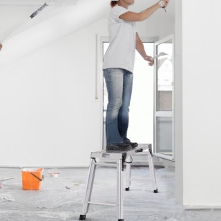 VEVOR Πτυσσόμενη Πλατφόρμα Εργασίας Αλουμινίου, 150 kg, Αντιολισθητ...